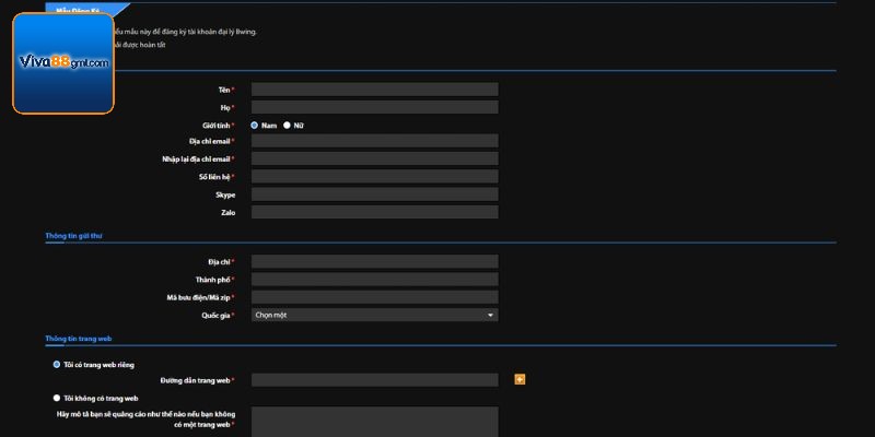 Hướng dẫn đăng ký trở thành cộng tác viên Viva88 dễ dàng